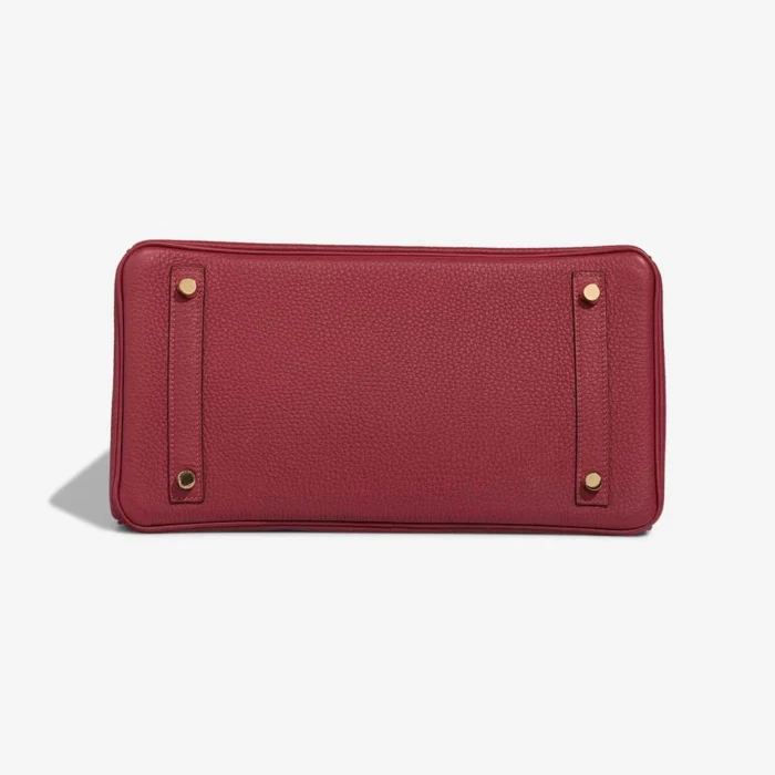 High-End Hermès Inspired Birkin 30 Togo Rouge Grenat GHW - Direct Luxury Fashion - Image 3