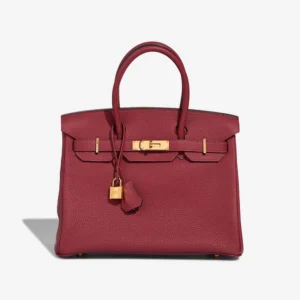High-End Hermès Inspired Birkin 30 Togo Rouge Grenat GHW - Direct Luxury Fashion