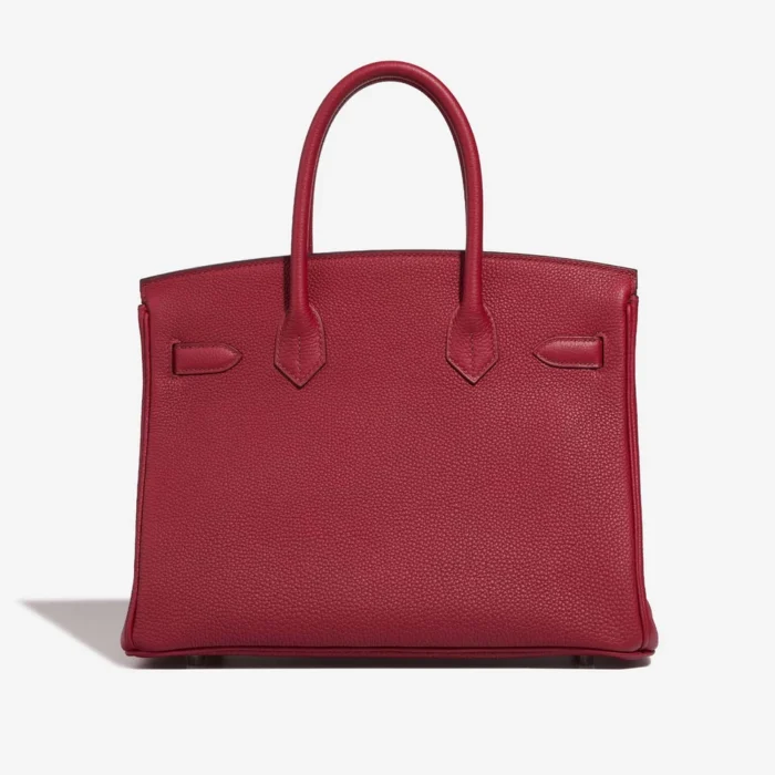 High-End Hermès Inspired Birkin 30 Togo Rubis PHW - Direct Luxury Fashion - Image 2