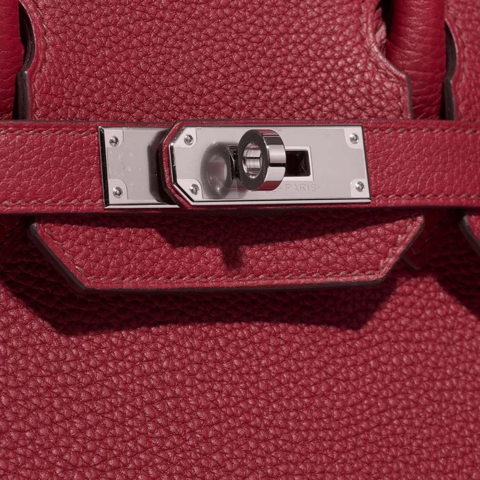 High-End Hermès Inspired Birkin 30 Togo Rubis PHW - Direct Luxury Fashion - Image 7