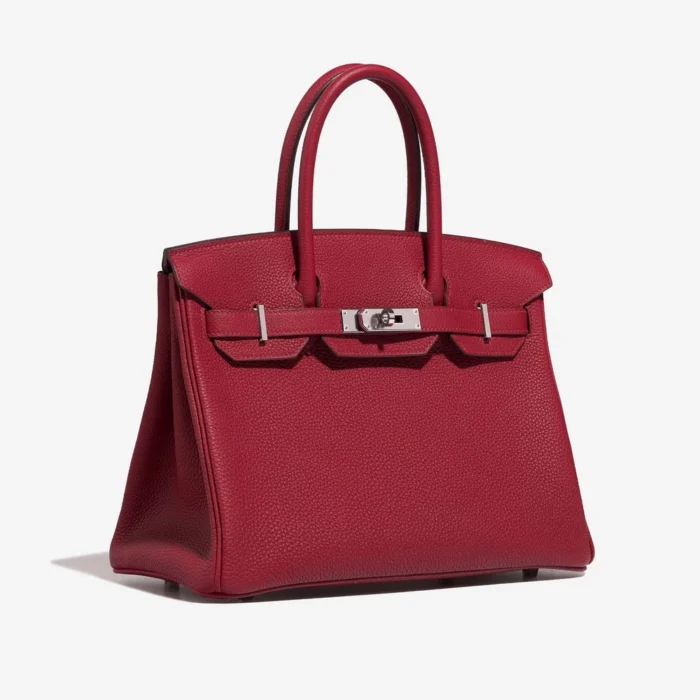 High-End Hermès Inspired Birkin 30 Togo Rubis PHW - Direct Luxury Fashion - Image 4