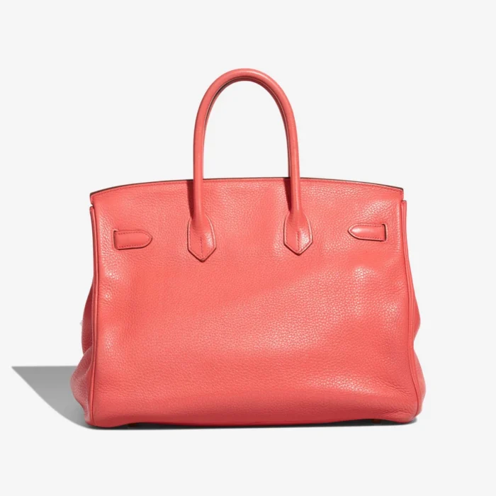 High-End Hermès Inspired Birkin 35 Clemence Rouge Duchesse GHW - Direct Luxury Fashion - Image 2