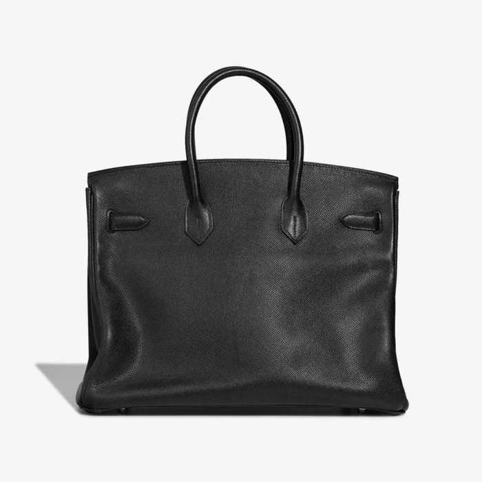 High-End Hermès Inspired Birkin 35 Epsom Black PHW - Direct Luxury Fashion - Image 2