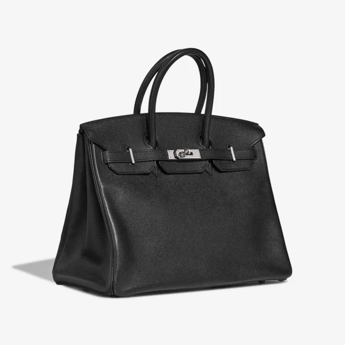 High-End Hermès Inspired Birkin 35 Epsom Black PHW - Direct Luxury Fashion - Image 4