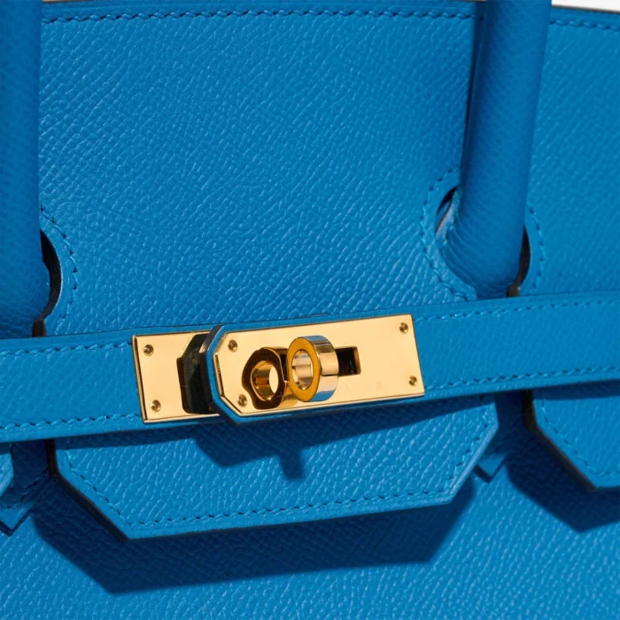 High-End Hermès Inspired Birkin 35 Epsom Bleu Zanzibar GHW - Direct Luxury Fashion - Image 7