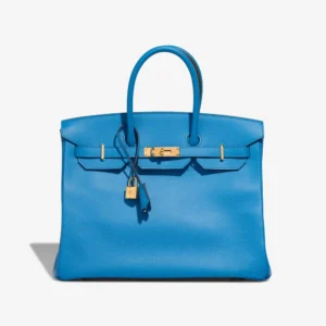 High-End Hermès Inspired Birkin 35 Epsom Bleu Zanzibar GHW - Direct Luxury Fashion