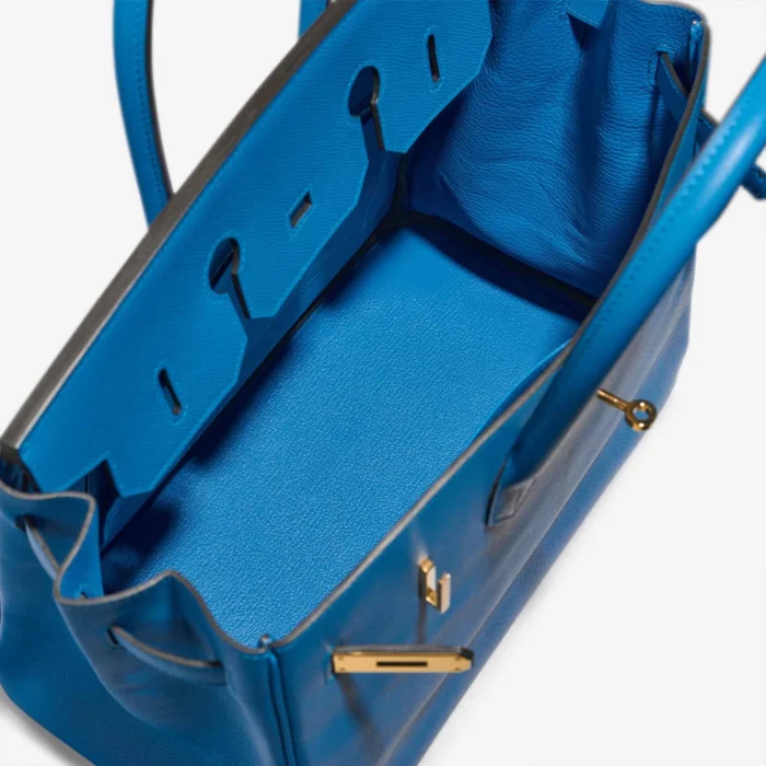 High-End Hermès Inspired Birkin 35 Epsom Bleu Zanzibar GHW - Direct Luxury Fashion - Image 5