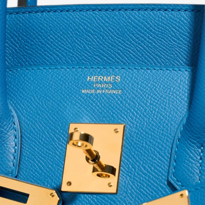 High-End Hermès Inspired Birkin 35 Epsom Bleu Zanzibar GHW - Direct Luxury Fashion - Image 6