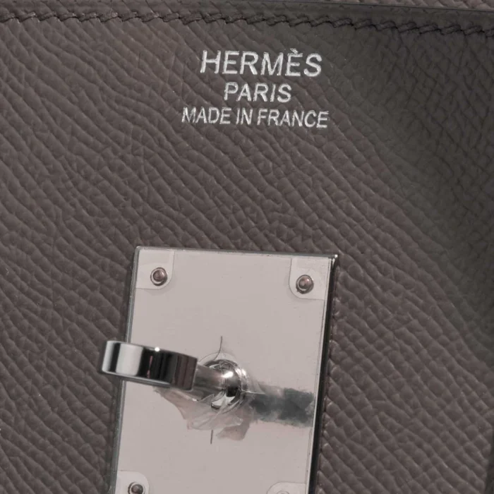 High-End Hermès Inspired Birkin 35 Epsom etain PHW - Direct Luxury Fashion - Image 6