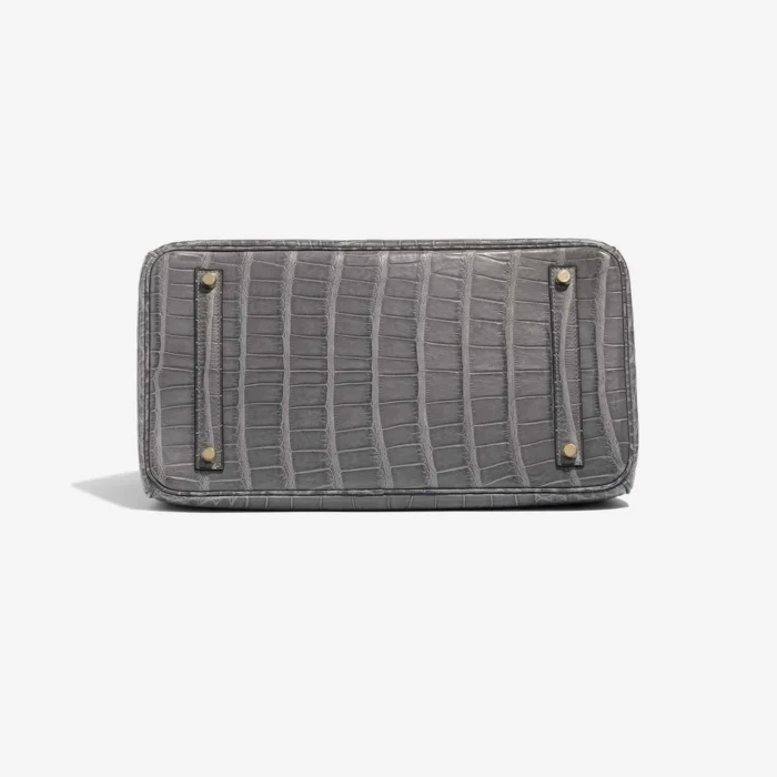 High-End Hermès Inspired Birkin 35 Matte Alligator Graphite GHW - Direct Luxury Fashion - Image 3