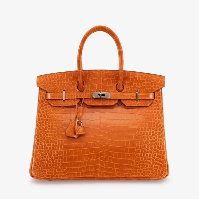 High-End Hermès Inspired Birkin 35 Porosus Crocodile | DLF