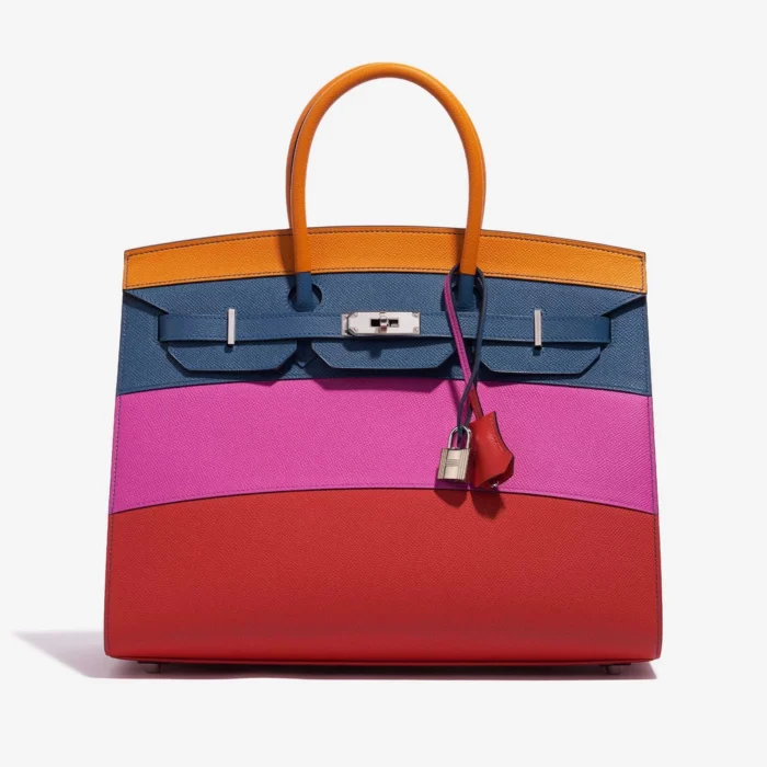 Hermès Inspired Birkin 35 Sunset Rainbow | Direct Luxury Fashion