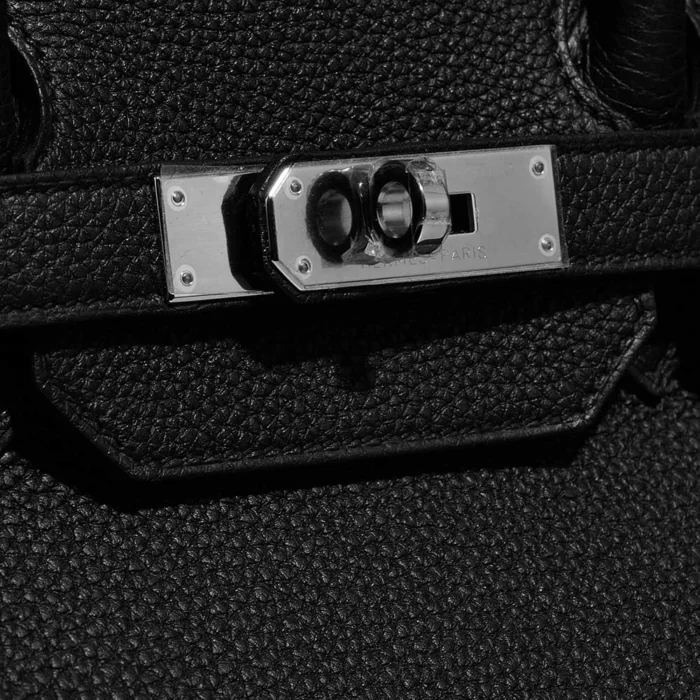High-End Hermès Inspired Birkin 35 Togo Black PHW - Direct Luxury Fashion - Image 7