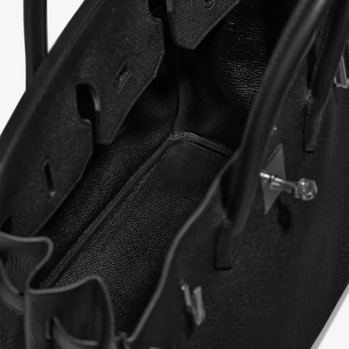 High-End Hermès Inspired Birkin 35 Togo Black PHW - Direct Luxury Fashion - Image 5