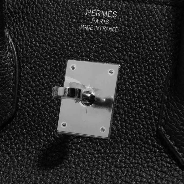 High-End Hermès Inspired Birkin 35 Togo Black PHW - Direct Luxury Fashion - Image 6