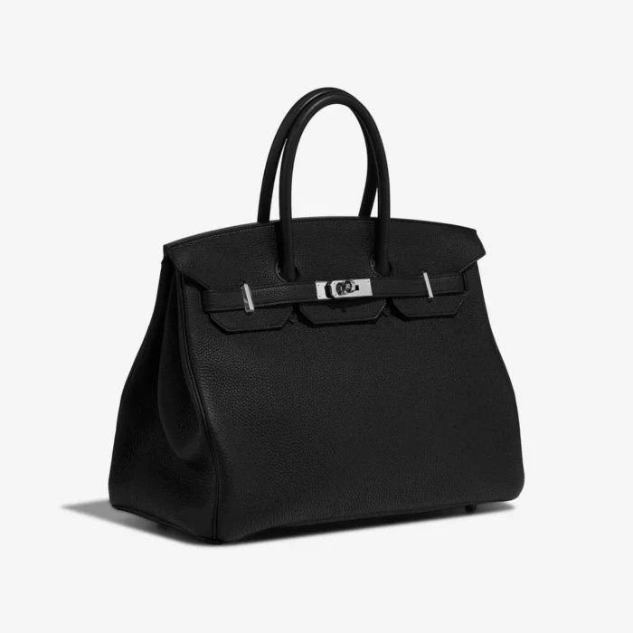 High-End Hermès Inspired Birkin 35 Togo Black PHW - Direct Luxury Fashion - Image 4
