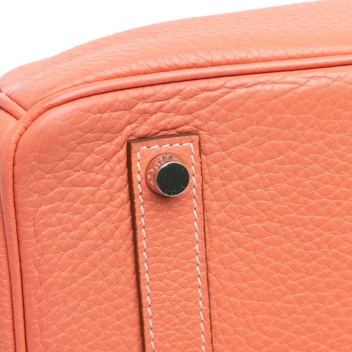 High-End Hermès Inspired Birkin 35 Togo Crevette PHW - Direct Luxury Fashion - Image 5