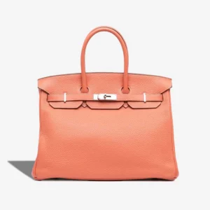 High-End Hermès Inspired Birkin 35 Togo Crevette PHW - Direct Luxury Fashion