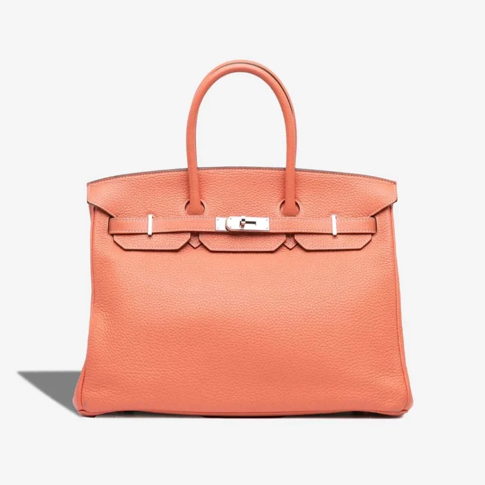 High-End Hermès Inspired Birkin 35 Togo Crevette PHW - Direct Luxury Fashion