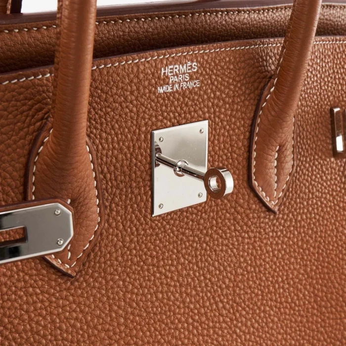 High-End Hermès Inspired Birkin 35 Togo Gold PHW - Direct Luxury Fashion - Image 6