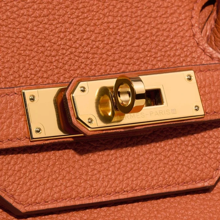 High-End Hermès Inspired Birkin 35 Togo Terre Battue GHW - Direct Luxury Fashion - Image 6