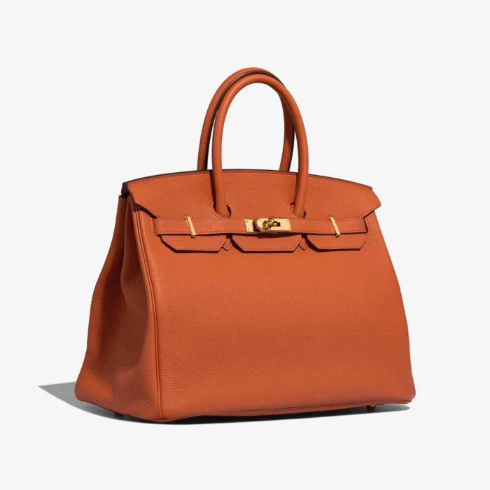 High-End Hermès Inspired Birkin 35 Togo Terre Battue GHW - Direct Luxury Fashion - Image 4