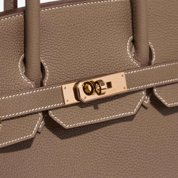 High-End Hermès Inspired Birkin 35 Togo Etoupe GHW - Direct Luxury Fashion - Image 7
