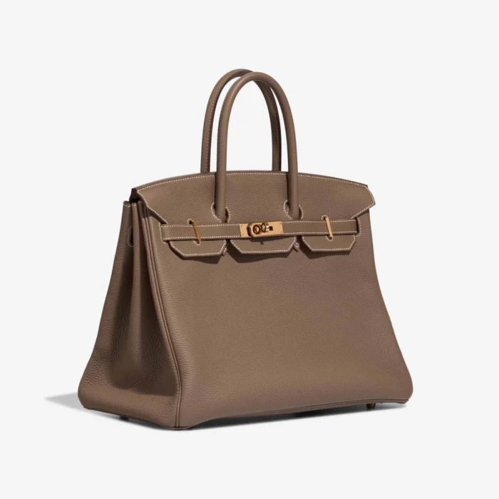 High-End Hermès Inspired Birkin 35 Togo Etoupe GHW - Direct Luxury Fashion - Image 4