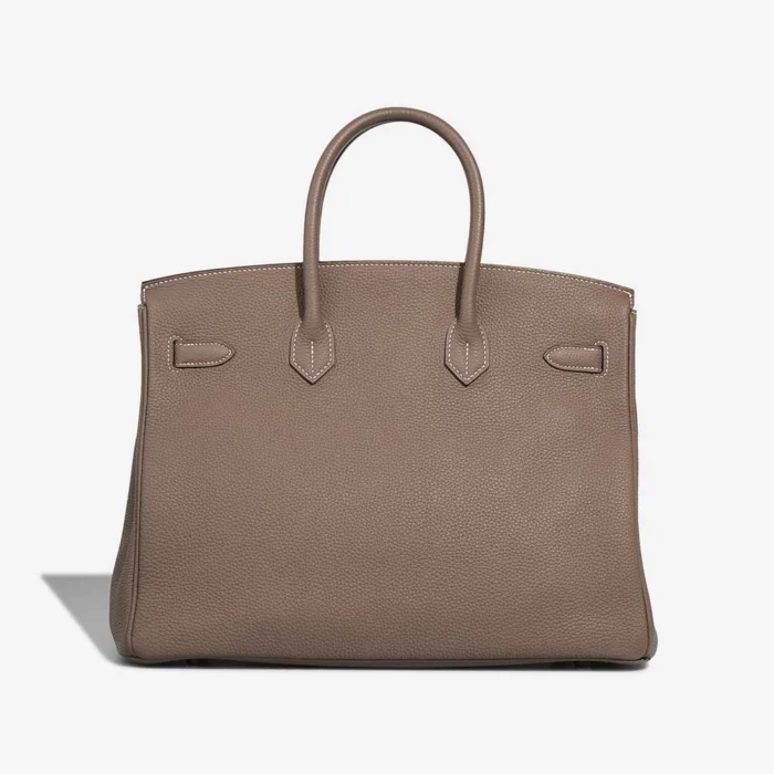 High-End Hermès Inspired Birkin 35 Togo Etoupe PHW - Direct Luxury Fashion - Image 2