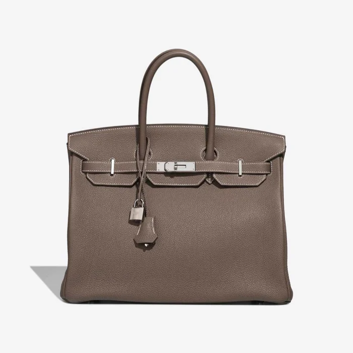 High-End Hermès Inspired Birkin 35 Togo Etoupe PHW - Direct Luxury Fashion