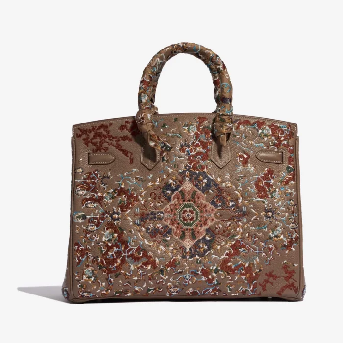 High-End Hermès Inspired Birkin 35 Togo/Embroidery customised by Jay Ahr PHW - Direct Luxury Fashion - Image 2