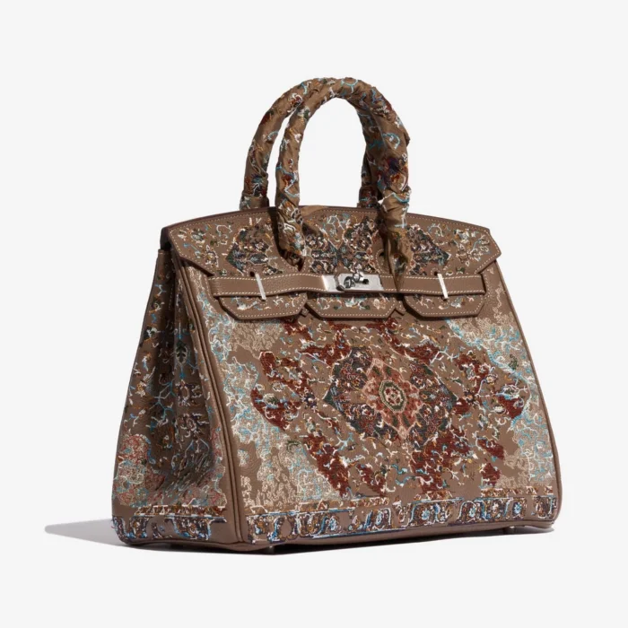 High-End Hermès Inspired Birkin 35 Togo/Embroidery customised by Jay Ahr PHW - Direct Luxury Fashion - Image 4