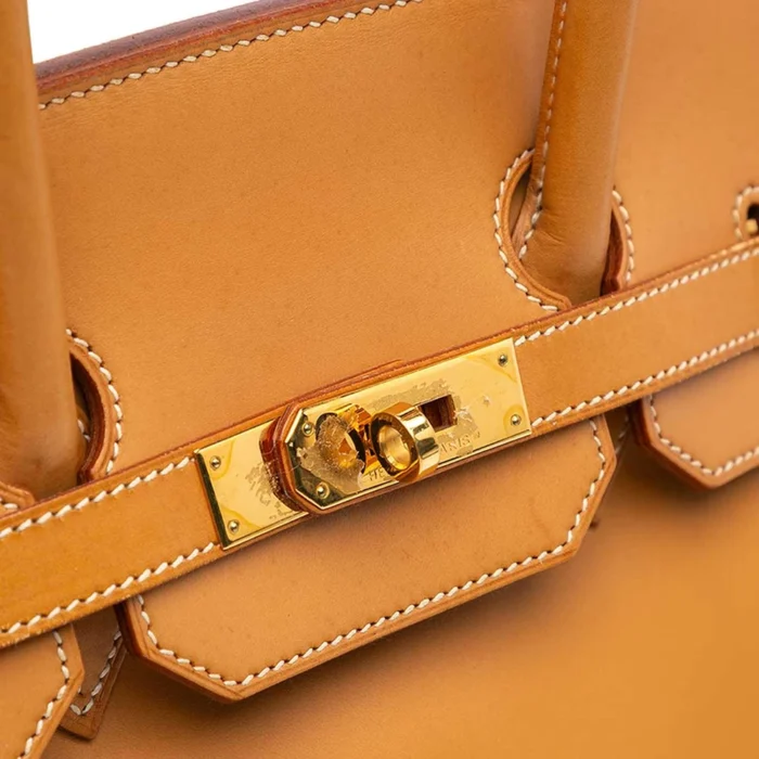 High-End Hermès Inspired Birkin 35 Vache Naturel GHW - Direct Luxury Fashion - Image 6