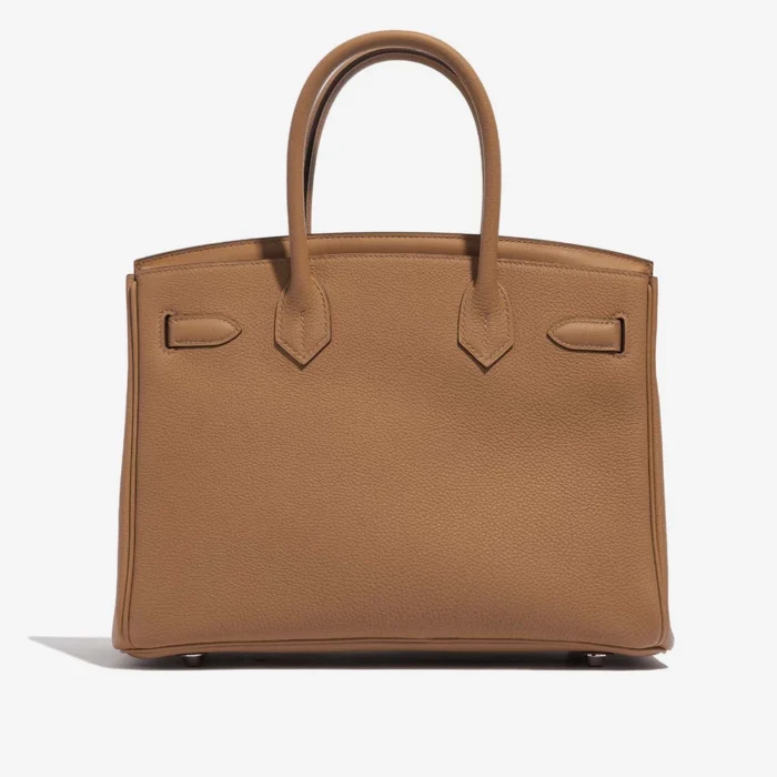 High-End Hermès Inspired Birkin 3in1 30 Togo/Swift/Toile Biscuit/Ecru PHW - Direct Luxury Fashion - Image 2