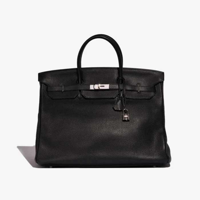 High-End Hermès Inspired Birkin 40 Clemence Black PHW