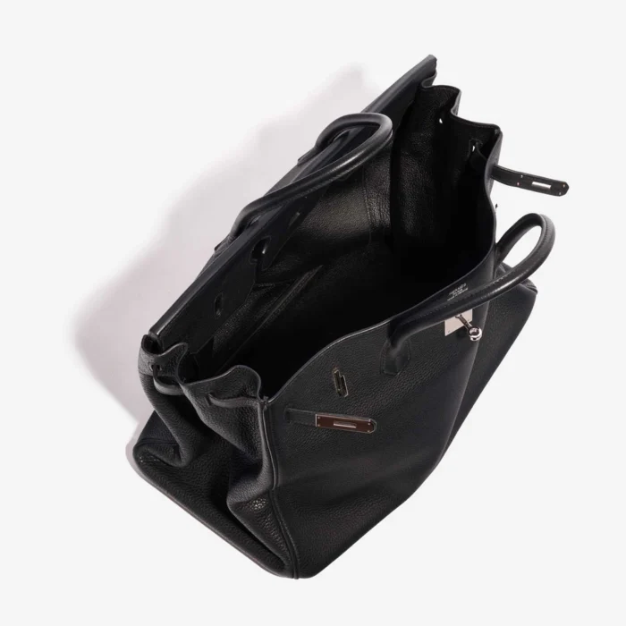 High-End Hermès Inspired Birkin 40 Clemence Black PHW - Direct Luxury Fashion - Image 5