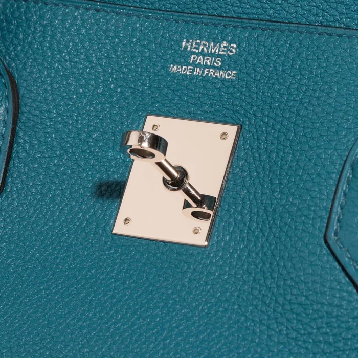 High-End Hermès Inspired Birkin 40 Togo Cobalt PHW - Direct Luxury Fashion - Image 6