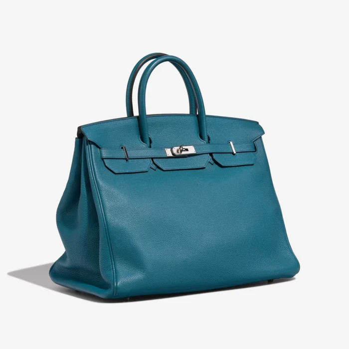 High-End Hermès Inspired Birkin 40 Togo Cobalt PHW - Direct Luxury Fashion - Image 4