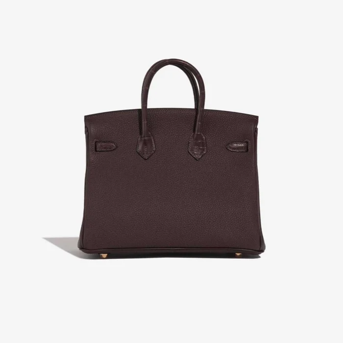 High-End Hermès Inspired Birkin Touch 25 Togo/Alligator Matte Ebene GHW - Direct Luxury Fashion - Image 2