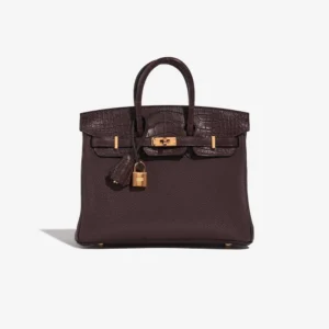 High-End Hermès Inspired Birkin Touch 25 Matte Ebene GHW