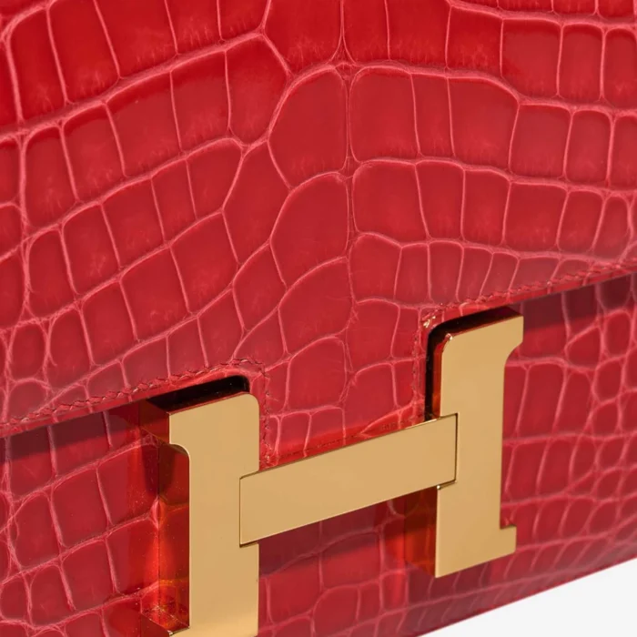 High-End Hermès Inspired Constance 18 Alligator Rouge de Coeur GHW - Direct Luxury Fashion - Image 6