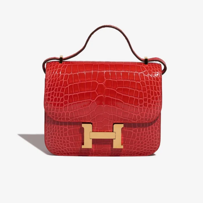 High-End Hermès Inspired Constance 18 Alligator Rouge de Coeur GHW - Direct Luxury Fashion