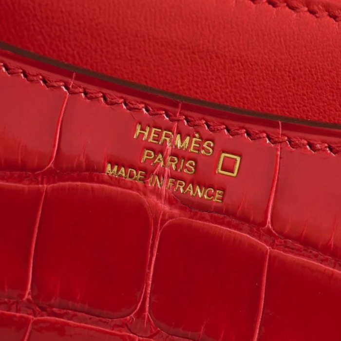 High-End Hermès Inspired Constance 18 Alligator Rouge de Coeur GHW - Direct Luxury Fashion - Image 2
