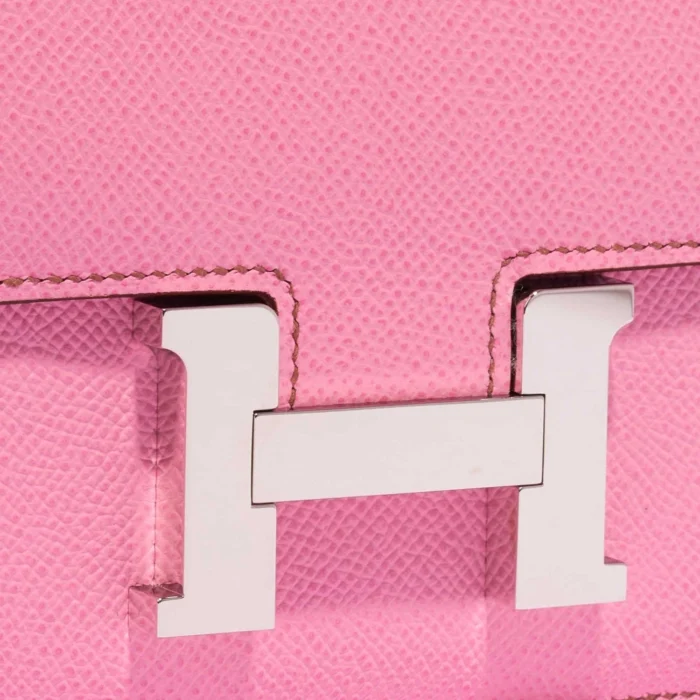 High-End Hermès Inspired Constance 18 Epsom 5P Bubblegum PHW - Direct Luxury Fashion - Image 7