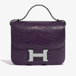 Hermès Inspired Constance 18 Matte Alligator Amethyst - DLF