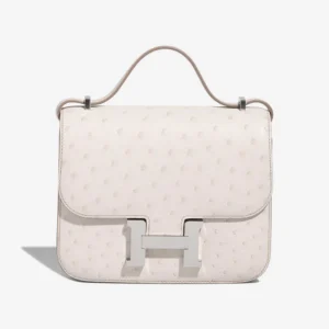 High-End Hermès Inspired Constance 18 Ostrich Beton PHW - Direct Luxury Fashion