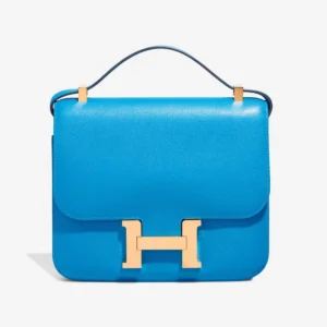 High-End Hermès Inspired Constance 24 Evercolor Bleu Zanzibar GHW - Direct Luxury Fashion