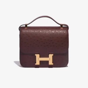 High-End Hermès Inspired Constance 24 Ostrich Rouge Sellier