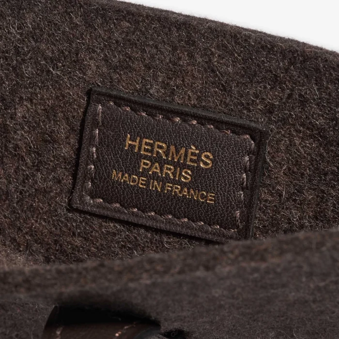 High-End Hermès Inspired Evelyne 16 Felt/Swift Ebène GHW - Direct Luxury Fashion - Image 6