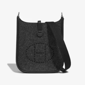High-End Hermès Inspired Evelyne 16 Felt/Swift Graphite/Black PHW - Direct Luxury Fashion
